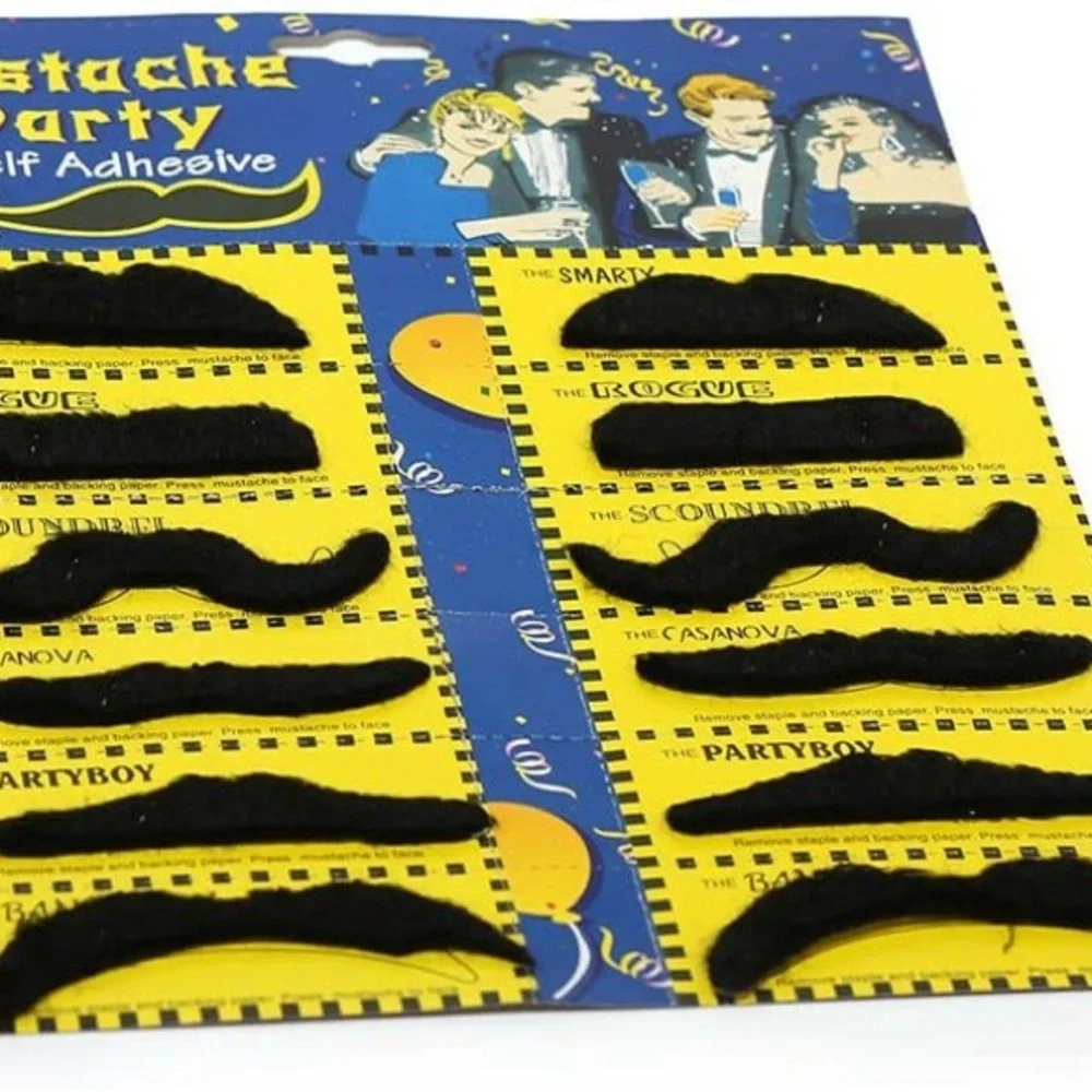 Mustache Party Self Adhesive Black Mustaches